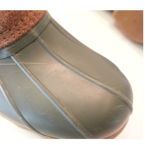 Men Sperry Brewster Waterproof /lace up ankle Rain Boot Olive/Brown - Picture 15 of 16